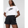 Nike Women’s Sportswear Essential Cropped Logo T-Shirt(White/Black)