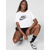 Nike Women’s Sportswear Essential Cropped Logo T-Shirt(White/Black)