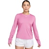 Nike Women’s One Classic Dri-FIT Long-Sleeve Top(Pink Rise/White)