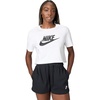 Nike Women’s Sportswear Essential Cropped Logo T-Shirt(White/Black)