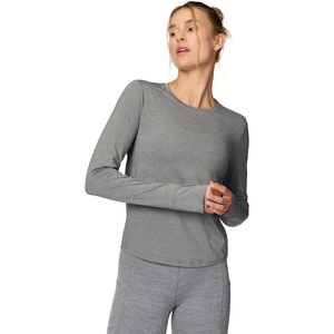 Nike Women’s One Classic Dri-FIT Long-Sleeve Top(Smoke Grey/Heather)