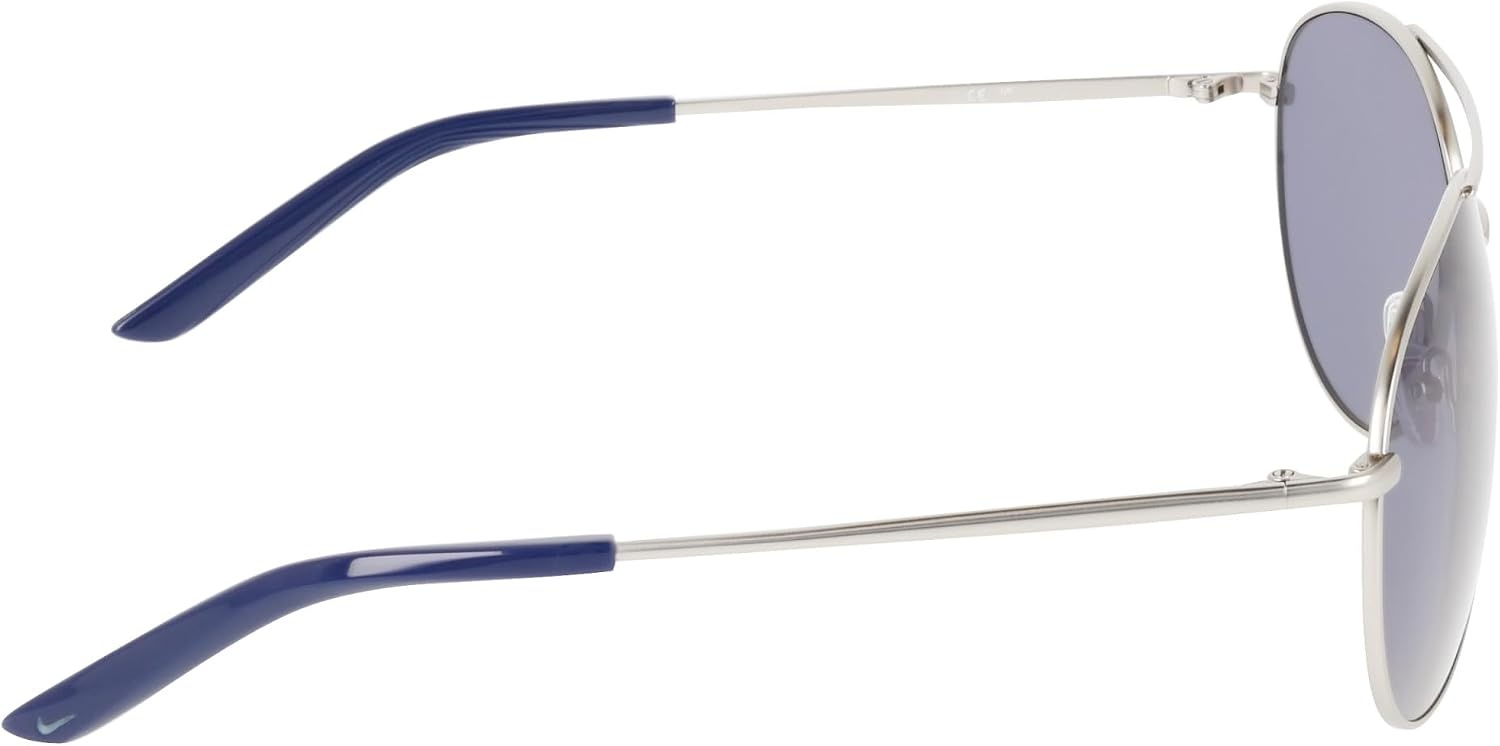 image:imageNike Unisex Chance Aviator SunglassesSatin Silver Blue