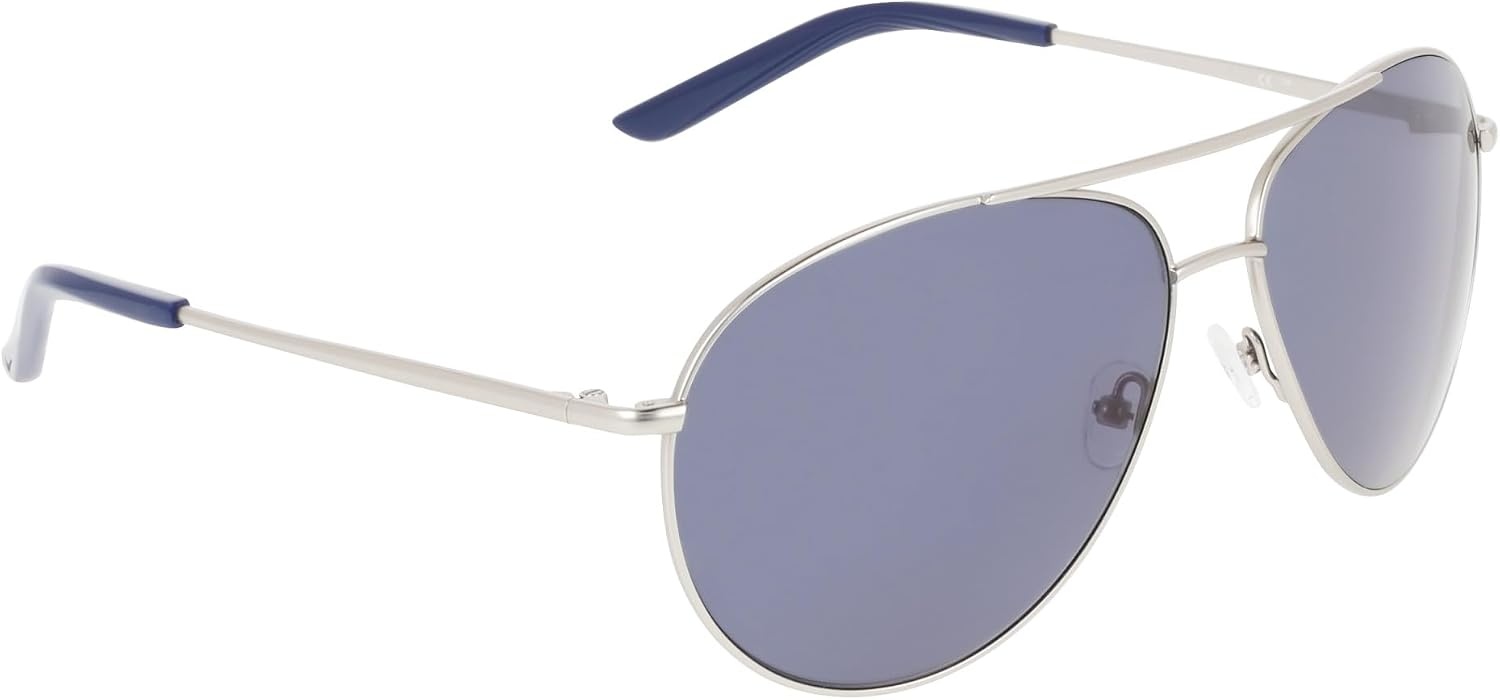 image:imageNike Unisex Chance Aviator SunglassesSatin Silver Blue