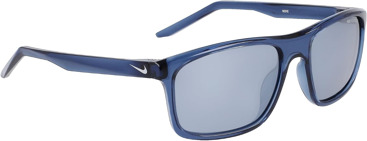 image:imageNike Unisex Fire Large Polarized Rectangular SunglassesMatte Mystic NavyPolar Silver