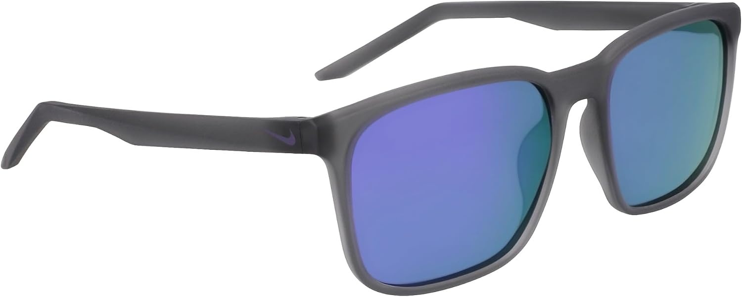 image:imageNike Unisex Rave Polarized Square SunglassesMatte Smoke Grey Polar Purple