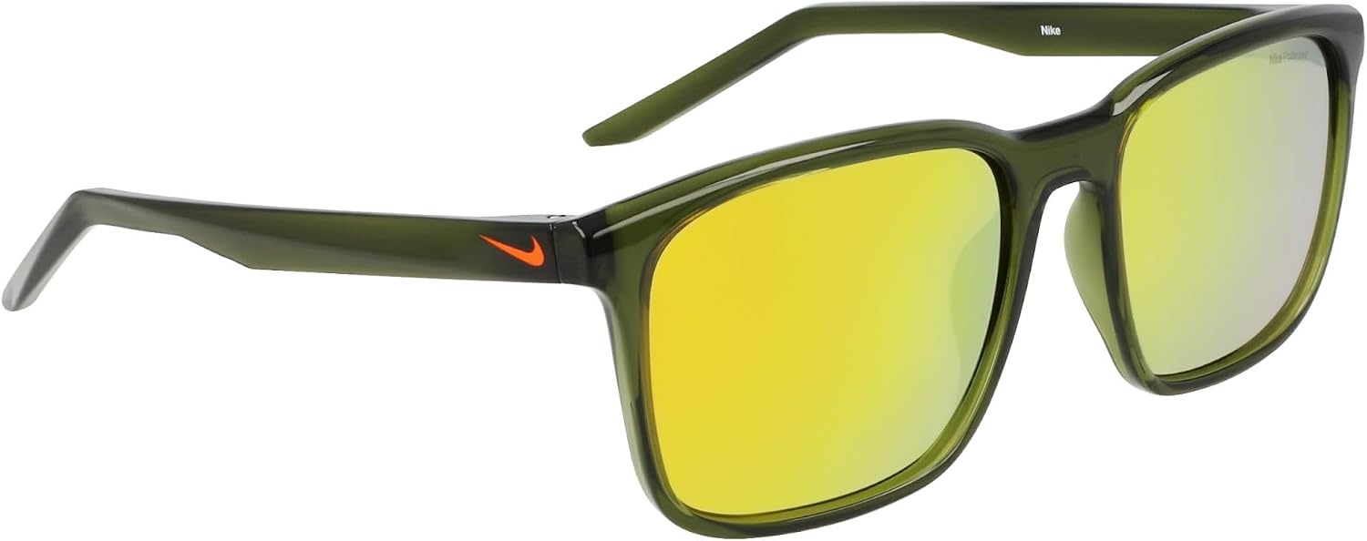 image:imageNike Unisex Rave Polarized Square SunglassesMedium Olive Polar Orange Mir