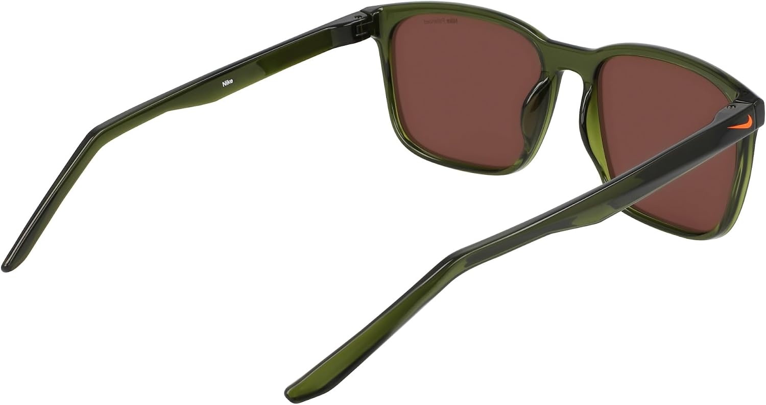 image:imageNike Unisex Rave Polarized Square SunglassesMedium Olive Polar Orange Mir