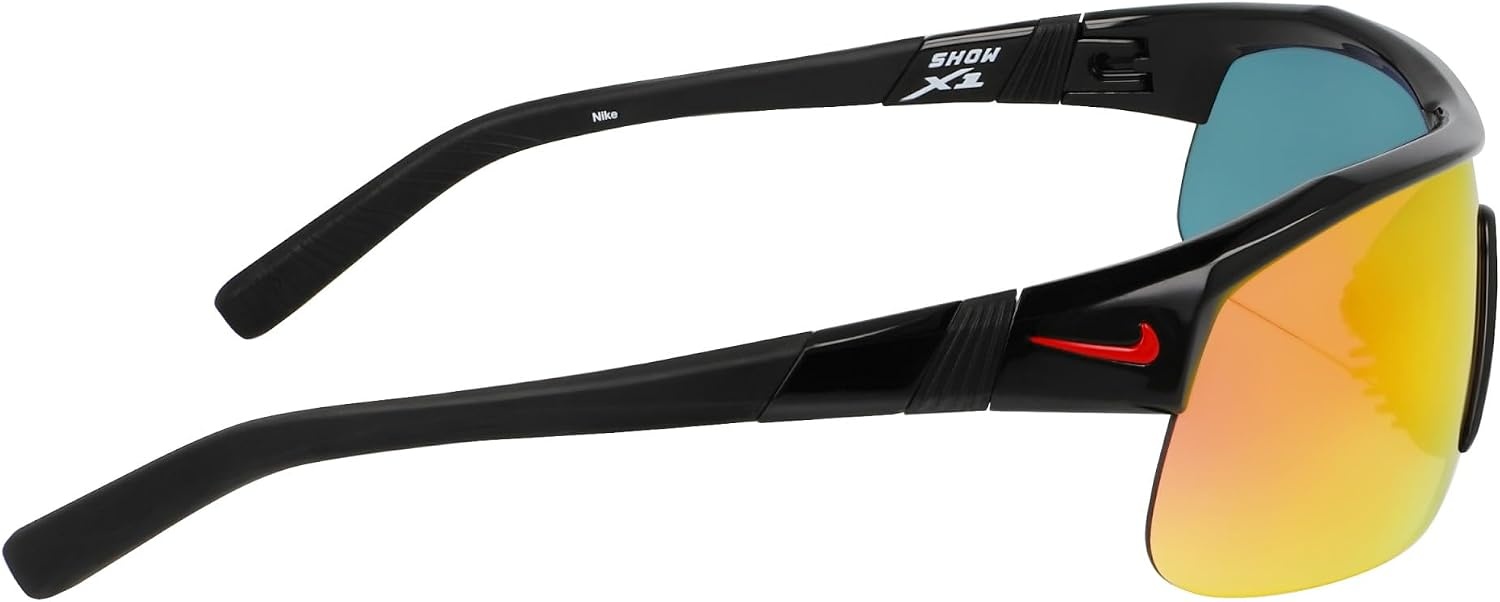 image:imageNike Unisex Show X1 Rectangular SunglassesBlack Red Mirror