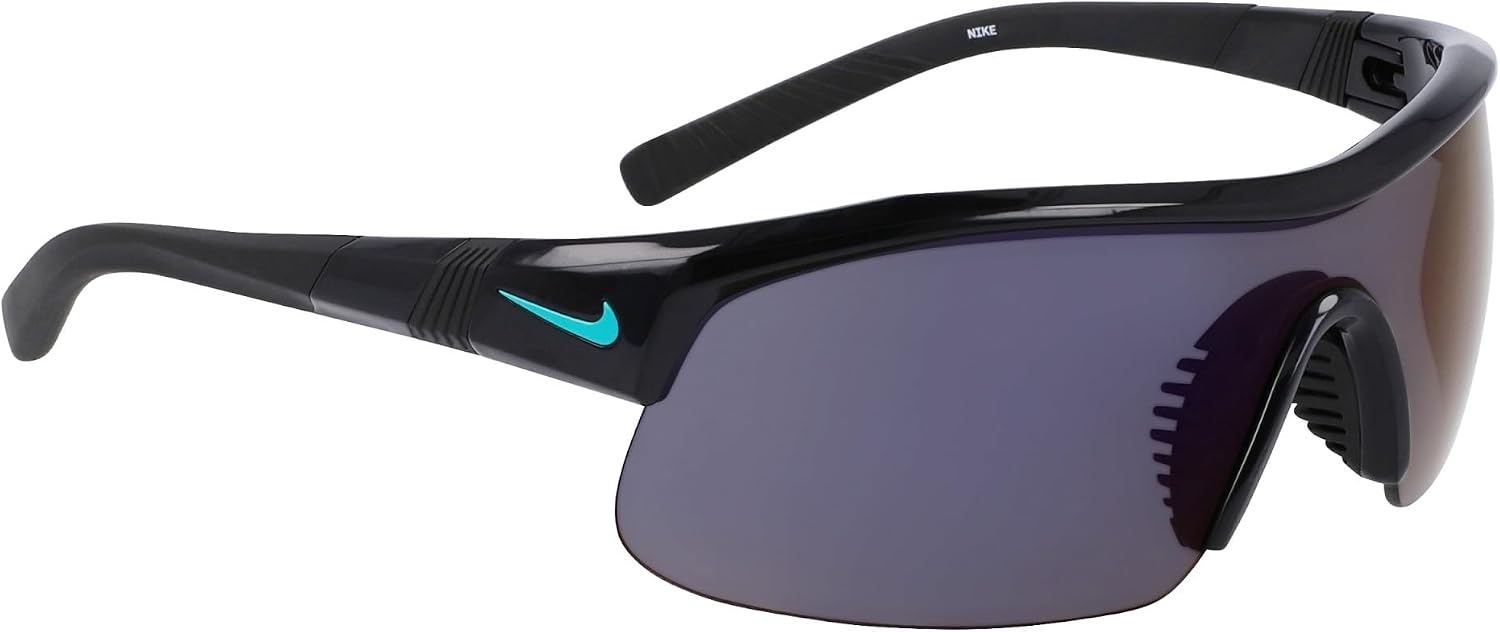 image:imageNike Unisex Show X1 Rectangular SunglassesBlackBlue Mirror