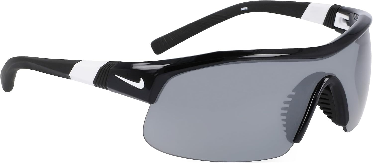 image:imageNike Unisex Show X1 Rectangular SunglassesBlackSilver Flash