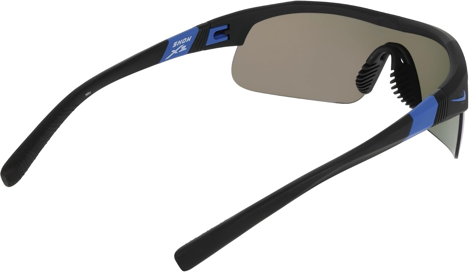 image:imageNike Unisex Show X1 Rectangular SunglassesMatte Black Blue Mirror
