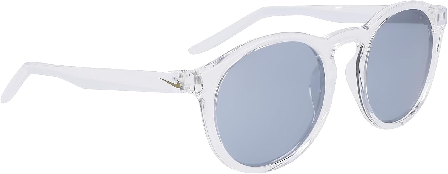 image:imageNike Unisex Swerve Polarized Round SunglassesClearPolar Silver Flash