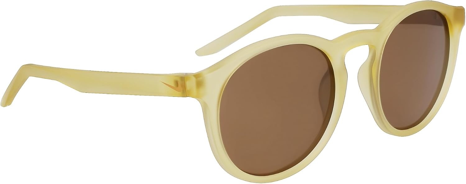 image:imageNike Unisex Swerve Polarized Round SunglassesMatte Team GoldPolar Brown