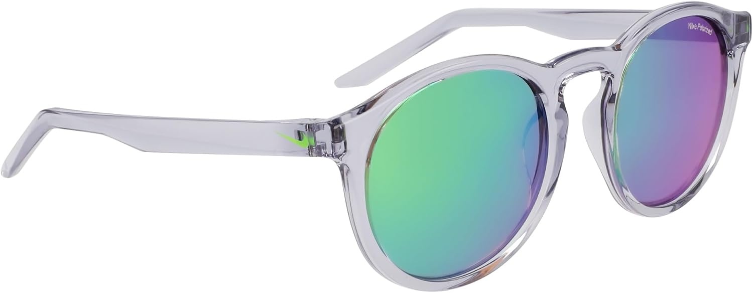 image:imageNike Unisex Swerve Polarized Round SunglassesWolf Grey Polar Green Mirror