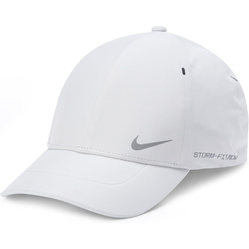 image:imageNike Adult StormFIT ADV Club Structured AeroBill Cap Hat Mens and WomensSummit WhiteReflective Silver
