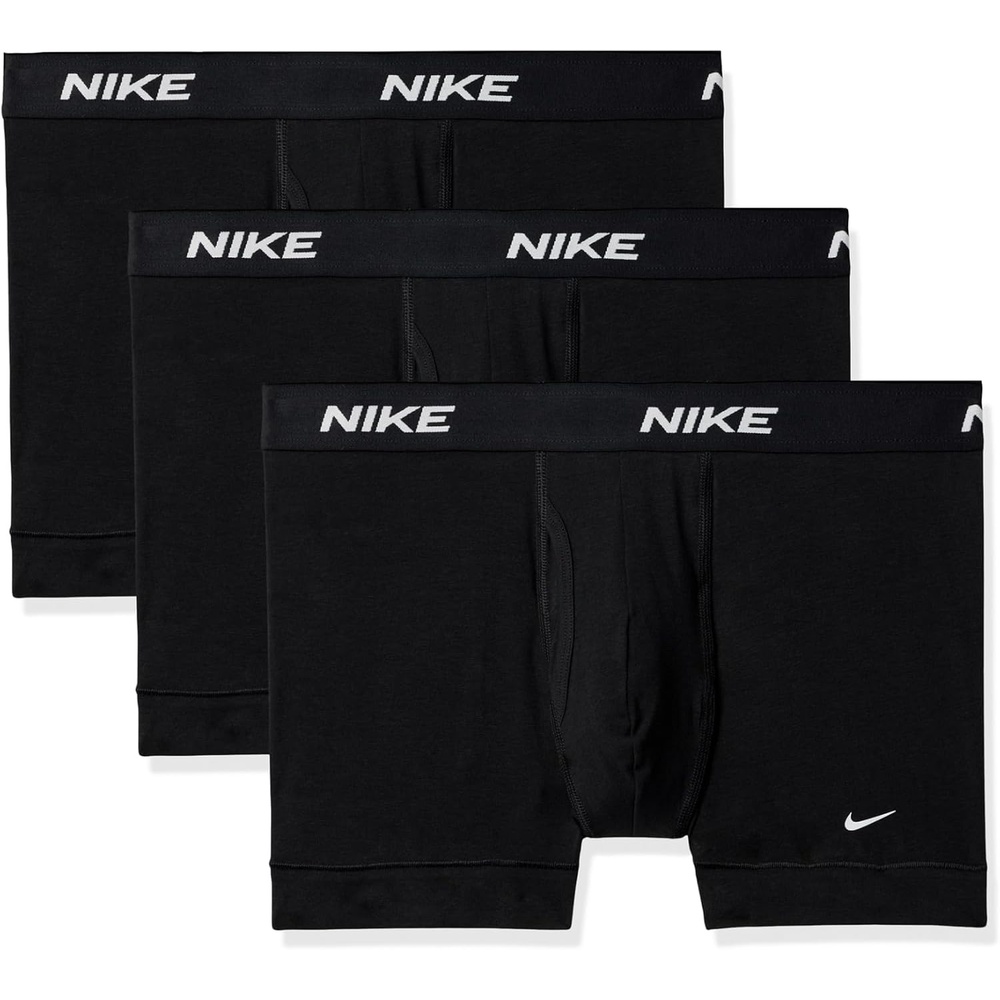 image:imageNike Mens All Day Cotton Stretch Trunk WFly Underwear 3PackBlackBlackBlack
