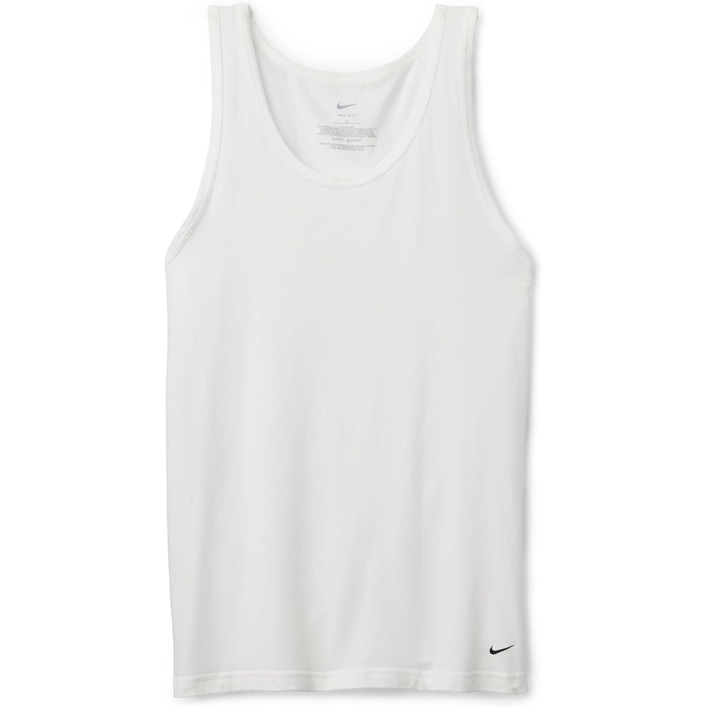 image:imageNike Mens Essential Cotton Stretch Tank Undershirts 2PackWhiteWhite
