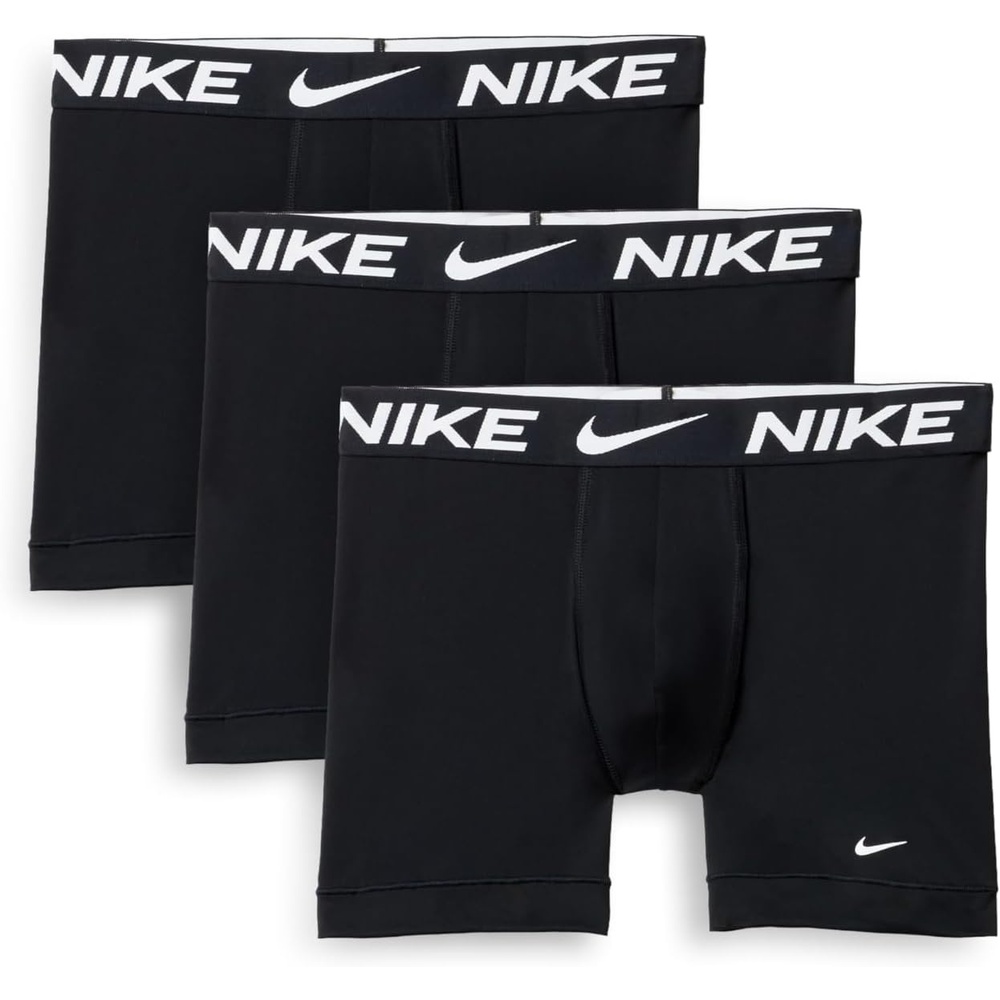 image:imageNike Mens Essential Micro Stretch Boxer Brief Underwear 3PackBlack Black Black