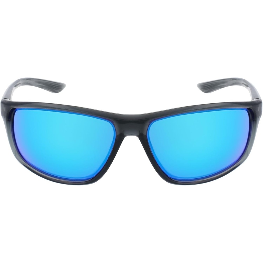 image:imageNike Unisex Adrenaline Mirrored Rectangular SunglassesDark GreyGreyBlue Mirror