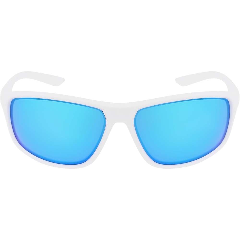image:imageNike Unisex Adrenaline Mirrored Rectangular SunglassesWhiteGreyBlue Mirror
