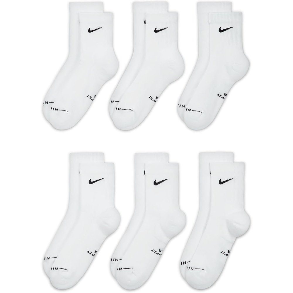 image:imageNike Unisex Adult Everyday Plus M Crew 6 PairsWhiteBlack