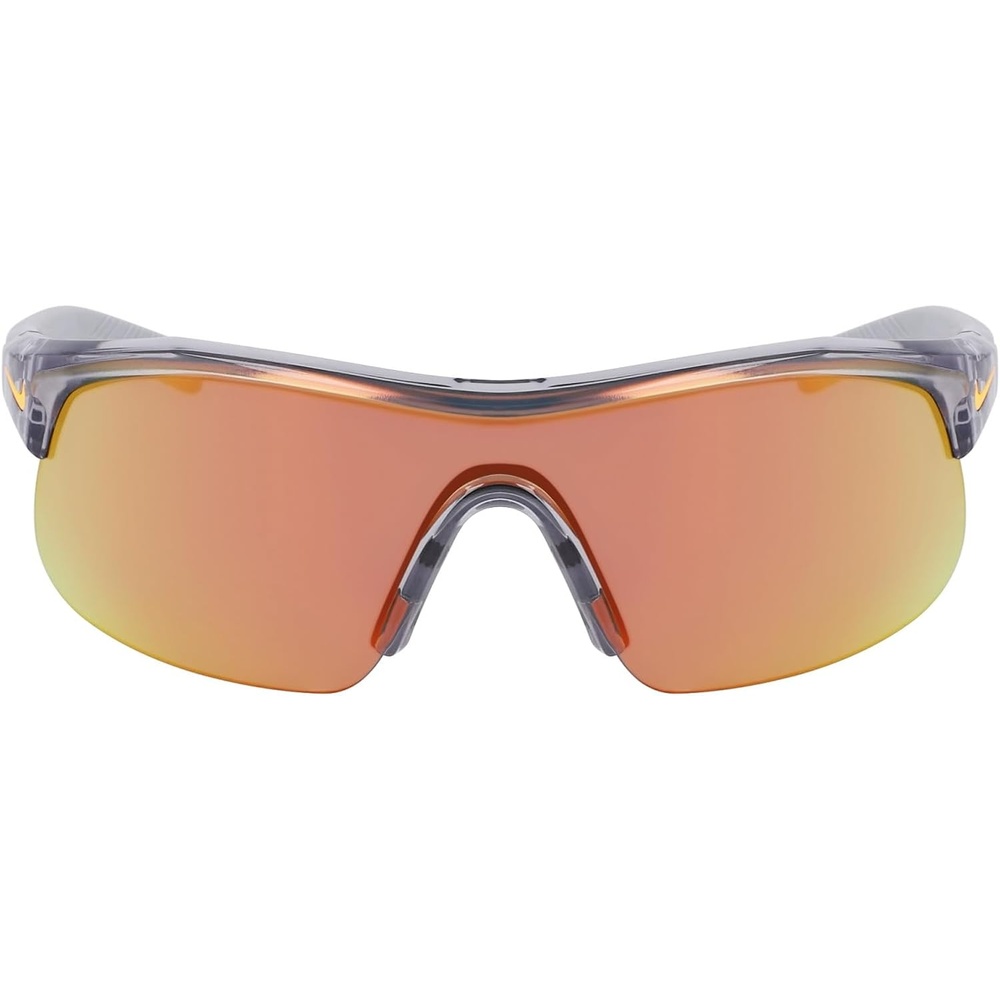 image:imageNike Unisex Show X1 Rectangular SunglassesShiny Wolf GreyOrange Mirror