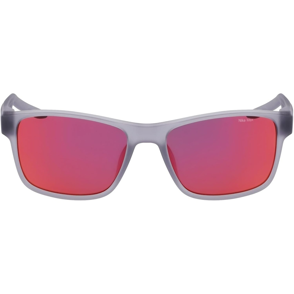 image:imageNike mens Livefree Classic Rectangular SunglassesMatte Wolf Grey  Red Mirror