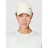 Nike Adult Dri-FIT Club Unstructured Metal Swoosh Cap Hat | Mens and Womens(Coconut Milk/Metallic Black)