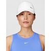 Nike Adult Dri-FIT Club Unstructured Metal Swoosh Cap Hat | Mens and Womens(White/Metallic Gold)