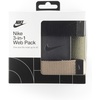 Nike Men’s 3 Pack Web Belt(Black/Cargo Khaki/Khaki)