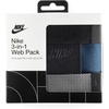 Nike Men’s 3 Pack Web Belt(Black/Grey/Navy  Futura)
