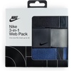 Nike Men’s 3 Pack Web Belt(Black/Grey/Navy  Matte Black)