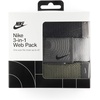 Nike Men’s 3 Pack Web Belt(Black/Grey/Olive  Af1 Outsole)