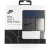 Nike Men’s 3 Pack Web Belt(White/Gray/Navy)