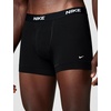 Nike Men’s All Day Cotton Stretch Trunk W/Fly Underwear (3-Pack)(Black/Black/Black)