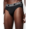 Nike Men’s All Day Micro Stretch Hip Brief Underwear (3-Pack)(Black/Black/Black)