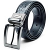 Nike Men’s Classic Reversible Belt(Black Croc Texture/Black)