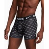 Nike Men’s Essential Micro Stretch Boxer Brief Underwear (3-Pack)(Nike Logo Print/Cool Grey/Black)