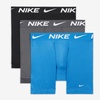Nike Men’s Essential Micro Stretch Boxer Brief Underwear (3-Pack)(Photo Blue/ Dark Grey/ Black)