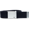 Nike Men’s Essentials Single Web Belt(Black  Silver Buckle)