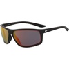 Nike Unisex Adrenaline Mirrored Rectangular Sunglasses(Matte Black/Grey W/ Infrare)