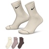 Nike Unisex Adult Everyday Plus M Crew (6 Pairs)(Light Orewood Brown/Sail/Malt/Baroque Brown/Mink Brown/Particle Rose)