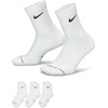Nike Unisex Adult Everyday Plus M Crew (6 Pairs)(White/Black)