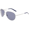 Nike Unisex Chance Aviator Sunglasses(Satin Silver / Blue)