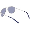 Nike Unisex Chance Aviator Sunglasses(Satin Silver / Blue)