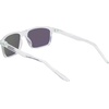 Nike Unisex Fire Large Polarized Rectangular Sunglasses(Clear / Polar Green Mirror)
