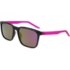 Nike Unisex Rave Polarized Square Sunglasses(Black/Polar Pink Flash)