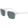 Nike Unisex Rave Polarized Square Sunglasses(Clear/Polar Green)