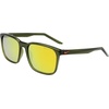 Nike Unisex Rave Polarized Square Sunglasses(Medium Olive /Polar Orange Mir)