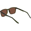 Nike Unisex Rave Polarized Square Sunglasses(Medium Olive /Polar Orange Mir)